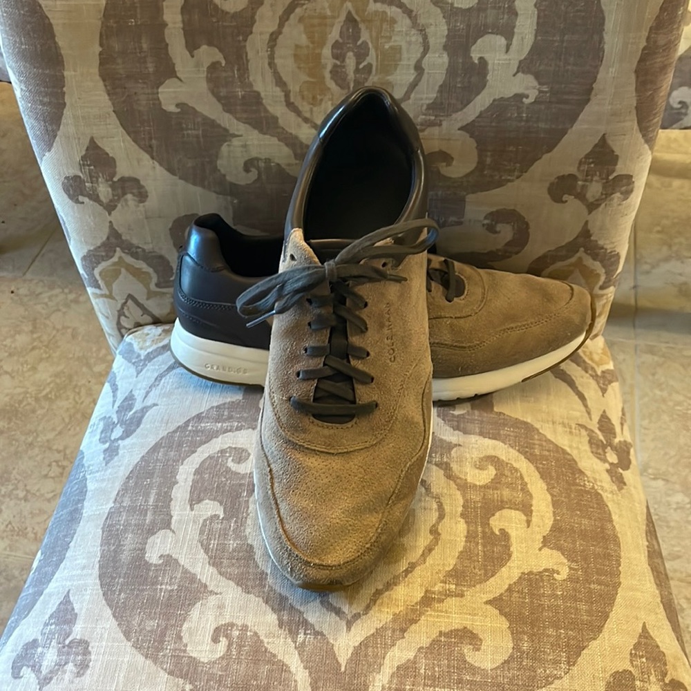 Mens Cole Haan Grand Pro brown suede sneaker shoes 11.5M